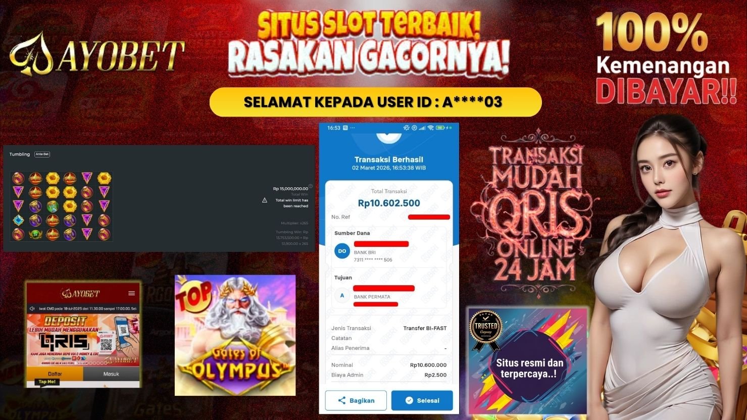 AYOBET JACKPOT SLOT GATES OF OLYMPUS